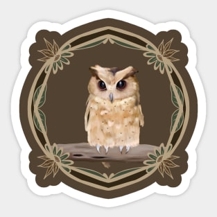 Cute Baby Owl Sticker